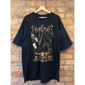 Emperor IX Equilibrium Black Metal Band T-Shirt Cygnus XL Black Gold Graphic